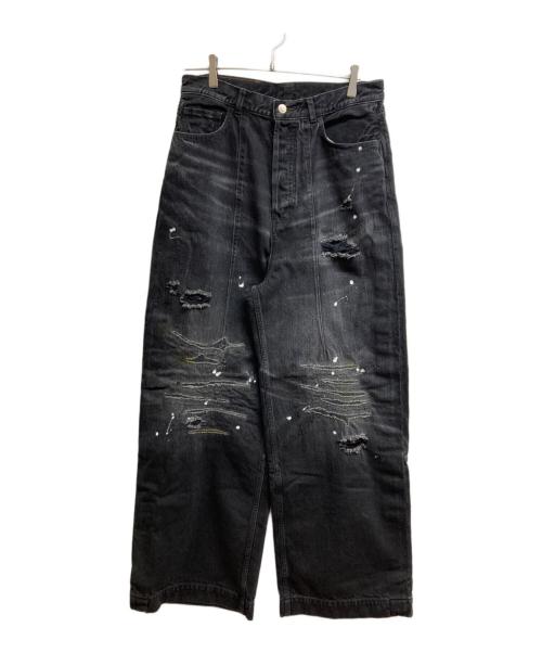 SUBLATIONS（サブレーションズ）SUBLATIONS (サブレーションズ) WIDE SEAM DENIM BAGGY PANTS.13 ブラック サイズ:2の古着・服飾アイテム