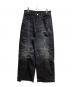 SUBLATIONS（サブレーションズ）の古着「WIDE SEAM DENIM BAGGY PANTS.13」｜ブラック