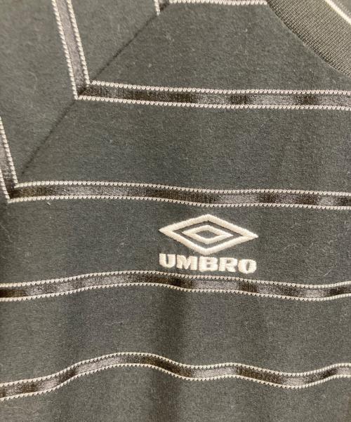 UMBRO（アンブロ）UMBRO (アンブロ) SUPREME (シュプリーム) Stripe Soccer Jersey ブラック サイズ:ASIA　Lの古着・服飾アイテム