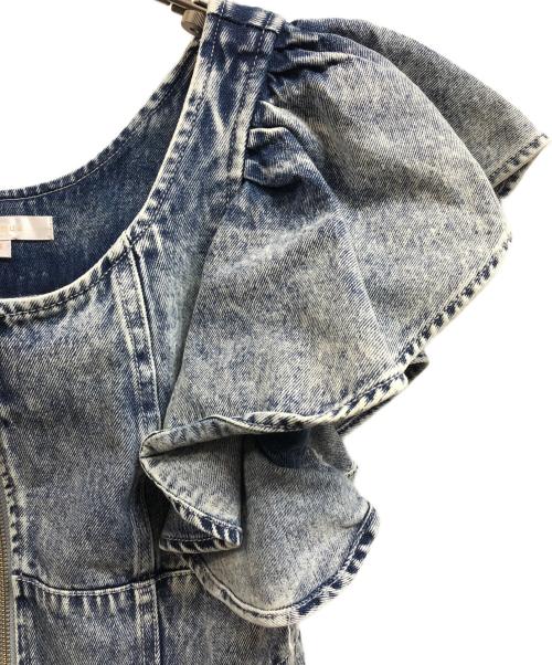 rienda（リエンダ）rienda (リエンダ) フリルスリーブミニワンピース ブルー サイズ:Ｓ 未使用品の古着・服飾アイテム