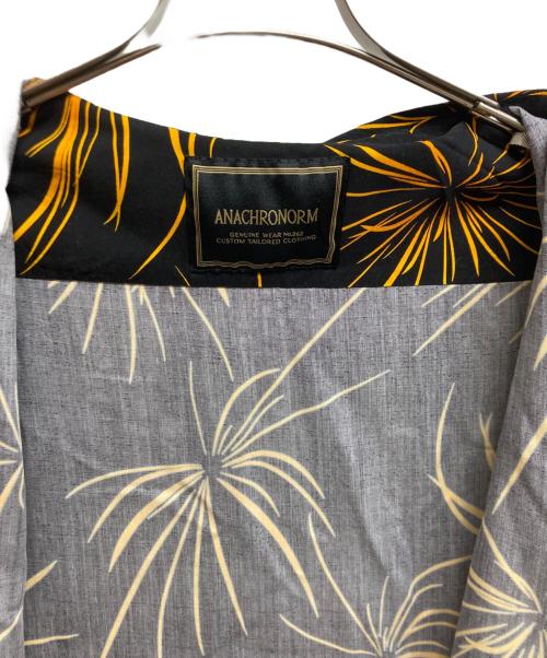 anachronorm（アナクロノーム）anachronorm (アナクロノーム) ANA386 Hand Print Open Collar Shirt ブラック サイズ:02の古着・服飾アイテム