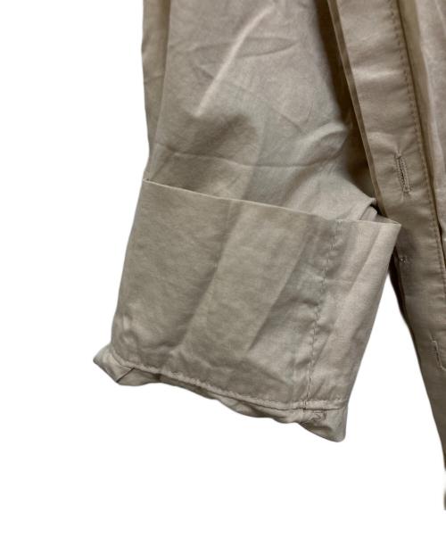 mizuiro-ind（ミズイロインド）mizuiro-ind (ミズイロインド) コットンスタンドカラーフレアロングワンピース ベージュ サイズ:FREEの古着・服飾アイテム