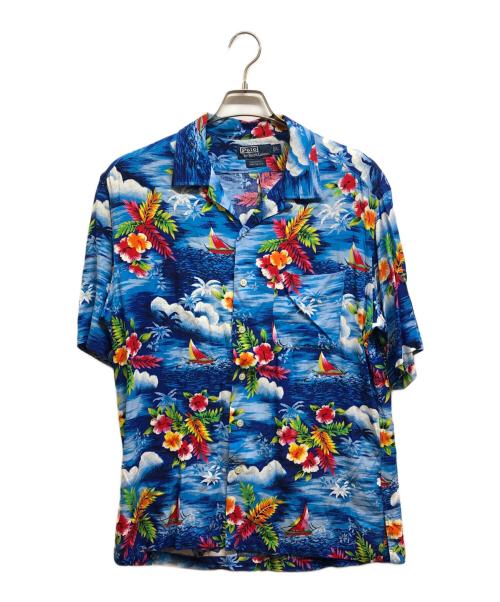 POLO RALPH LAUREN（ポロ・ラルフローレン）POLO RALPH LAUREN (ポロ・ラルフローレン) アロハシャツ ブルー サイズ:Lの古着・服飾アイテム