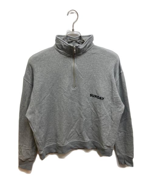 journal standard luxe（ジャーナルスタンダード ラックス）journal standard luxe (ジャーナルスタンダード ラックス) SUNDAYスウェットハーフZip グレー サイズ:FREEの古着・服飾アイテム