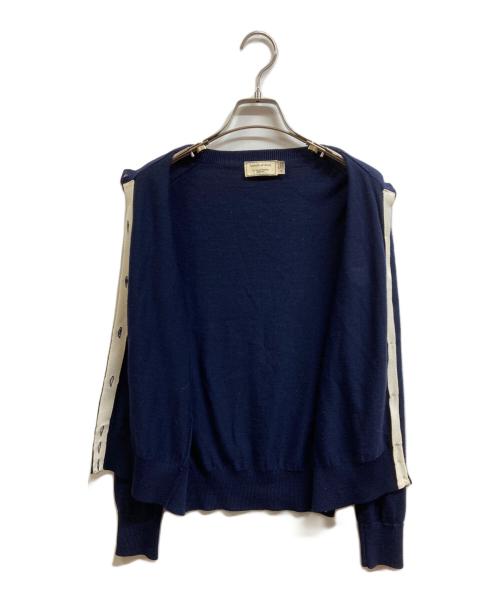 maison kitsune（メゾンキツネ）maison kitsune (メゾンキツネ) 丸首カーディガン ネイビー サイズ:Sの古着・服飾アイテム