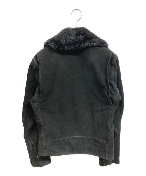Schott（ショット）Schott (ショット) Ron Herman (ロンハーマン) スウェードダブルレザージャケット ブラック サイズ:36の古着・服飾アイテム