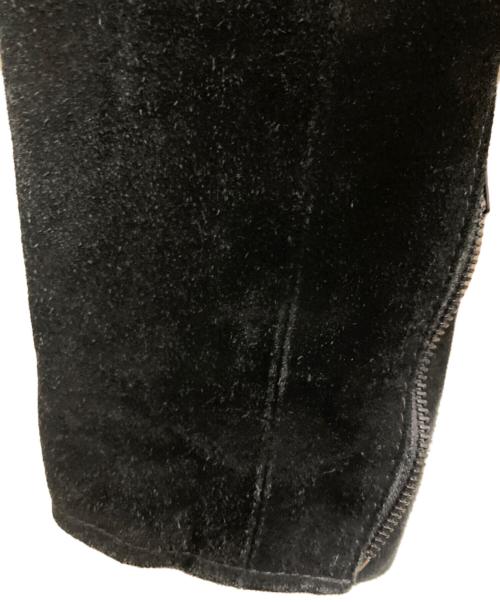 Schott（ショット）Schott (ショット) Ron Herman (ロンハーマン) スウェードダブルレザージャケット ブラック サイズ:36の古着・服飾アイテム