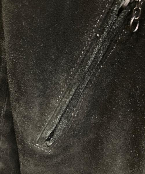 Schott（ショット）Schott (ショット) Ron Herman (ロンハーマン) スウェードダブルレザージャケット ブラック サイズ:36の古着・服飾アイテム