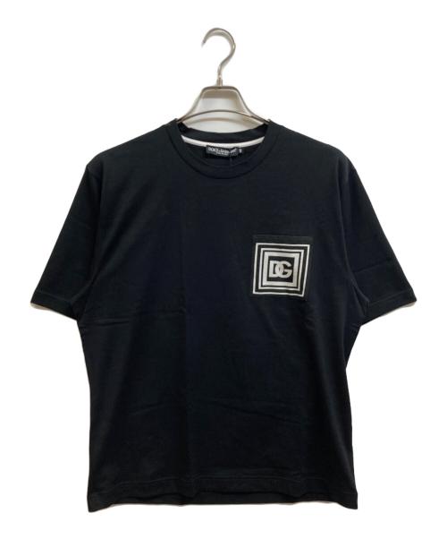 DOLCE & GABBANA（ドルチェ＆ガッバーナ）DOLCE & GABBANA (ドルチェ＆ガッバーナ) プリントTシャツ ブラック サイズ:48 未使用品の古着・服飾アイテム