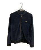 FRED PERRYフレッドペリー）の古着「ベロアボンバージャケット」｜ブラック