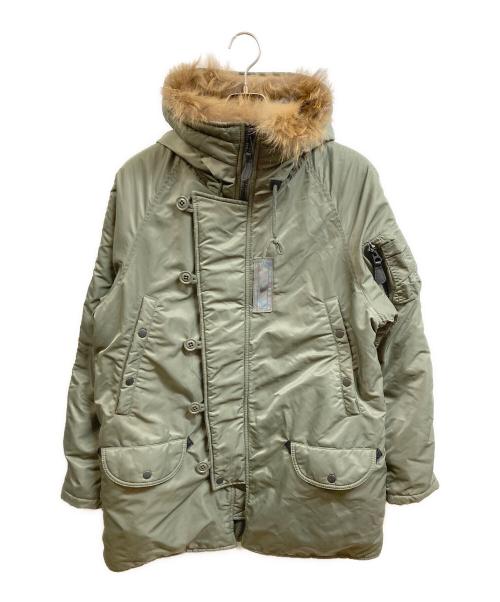 HOUSTON（ヒューストン）HOUSTON (ヒューストン) N-3Bフライトジャケット カーキ サイズ:XLの古着・服飾アイテム