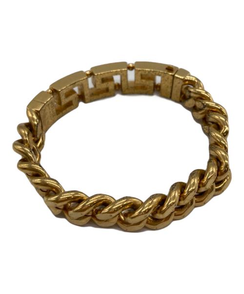 VERSACE（ヴェルサーチェ）VERSACE (ヴェルサーチェ) グレカ チェーン ブレスレット ゴールドの古着・服飾アイテム