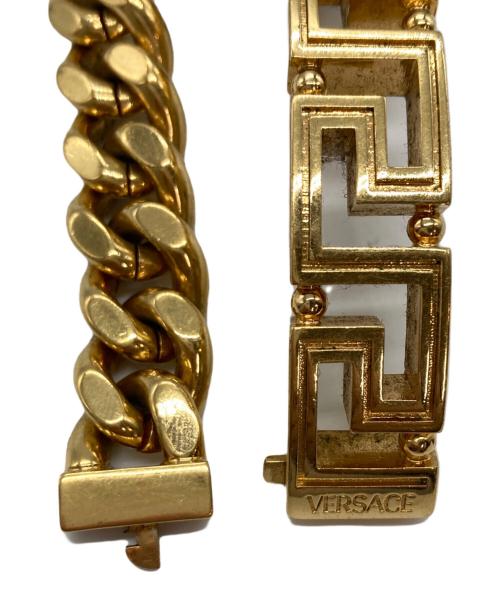 VERSACE（ヴェルサーチェ）VERSACE (ヴェルサーチェ) グレカ チェーン ブレスレット ゴールドの古着・服飾アイテム