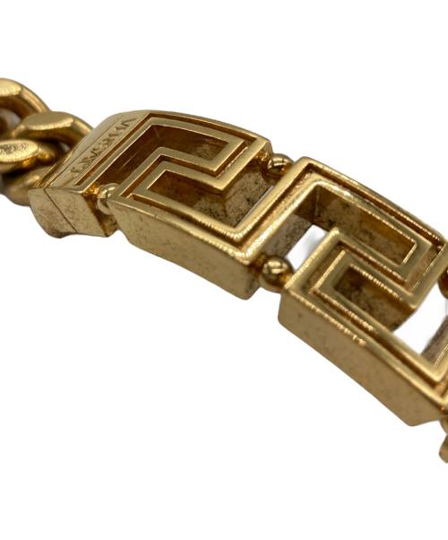 VERSACE（ヴェルサーチェ）VERSACE (ヴェルサーチェ) グレカ チェーン ブレスレット ゴールドの古着・服飾アイテム
