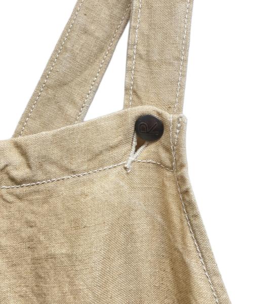 45R（フォーティファイブ・アール）45R (フォーティファイブ・アール) 麦サテンのエプロンドレス ベージュ サイズ:不明の古着・服飾アイテム