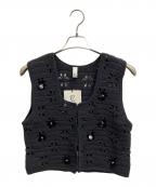 tyn.TGORトゴール）の古着「Hand crochet flower vest」｜グレー