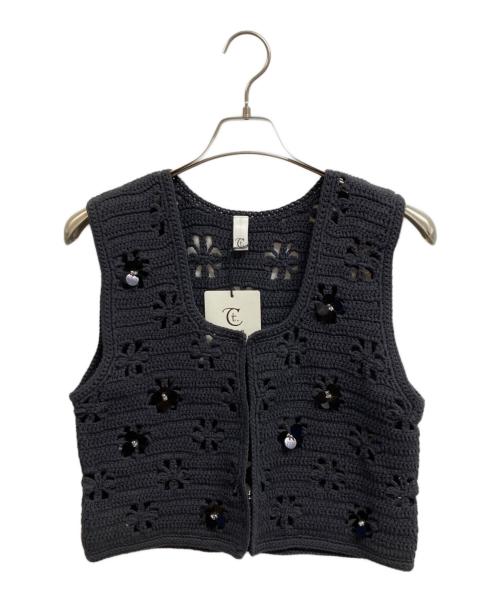 tyn.TGOR（トゴール）tyn.TGOR (トゴール) Hand crochet flower vest グレー サイズ:FREE 未使用品の古着・服飾アイテム