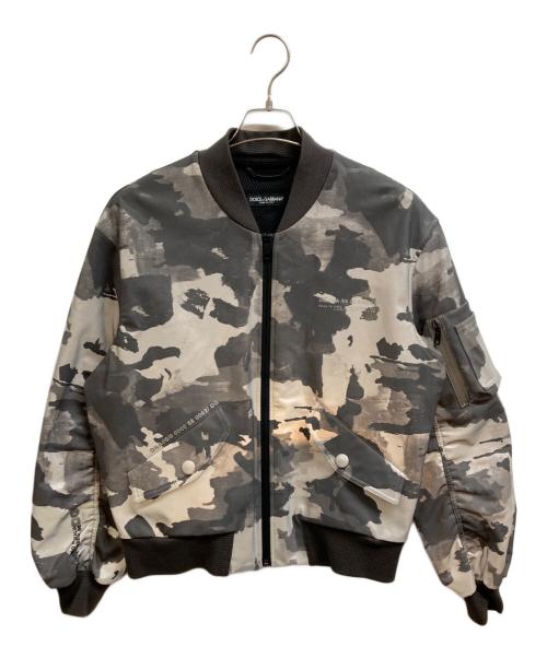 DOLCE & GABBANA（ドルチェ＆ガッバーナ）DOLCE & GABBANA (ドルチェ＆ガッバーナ) カモフラージュ柄リフレクティブボンバージャケット グレー サイズ:sの古着・服飾アイテム