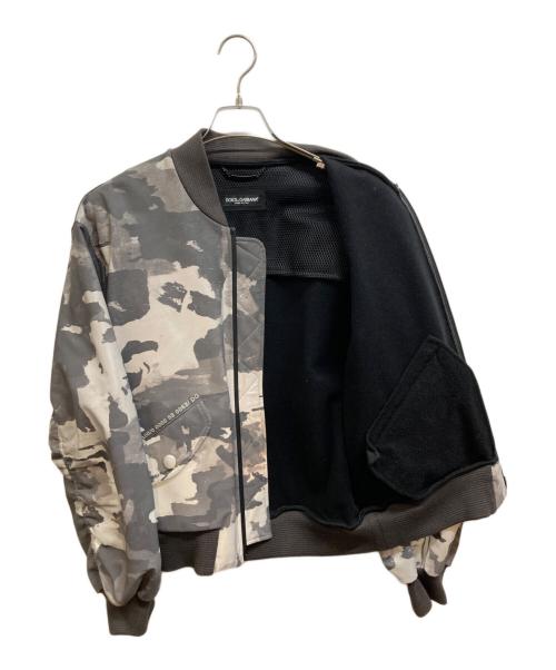 DOLCE & GABBANA（ドルチェ＆ガッバーナ）DOLCE & GABBANA (ドルチェ＆ガッバーナ) カモフラージュ柄リフレクティブボンバージャケット グレー サイズ:sの古着・服飾アイテム