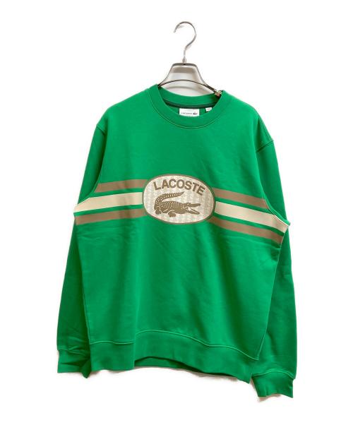 LACOSTE（ラコステ）LACOSTE (ラコステ) モノグラムレイヤードオーバルロゴクルーネックスウェット グリーン サイズ:FR5　USLの古着・服飾アイテム