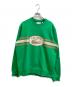 LACOSTE（ラコステ）の古着「モノグラムレイヤードオーバルロゴクルーネックスウェット」｜グリーン