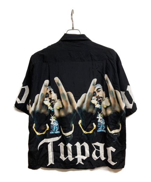 WACKO MARIA（ワコマリア）WACKO MARIA (ワコマリア) 2PAC (2パック) HAWAIIAN SHIRT ブラック サイズ:Lの古着・服飾アイテム