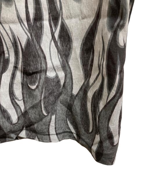 BUDSPOOL（バッズプール）BUDSPOOL (バッズプール) ファイヤーパターンオープンカラーシャツ ブラック サイズ:Lの古着・服飾アイテム