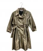 Salvatore Ferragamoサルヴァトーレ フェラガモ）の古着「シルク混トレンチコート」｜ブラウン