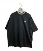 FRED PERRY×BEAMSフレッドペリー×ビームス）の古着「別注オーバーサイズピケTシャツ」｜ブラック