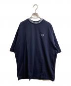 FRED PERRY×BEAMSフレッドペリー×ビームス）の古着「別注オーバーサイズピケTシャツ」｜ネイビー