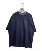 FRED PERRY×BEAMSフレッドペリー×ビームス）の古着「別注オーバーサイズピケTシャツ」｜ネイビー