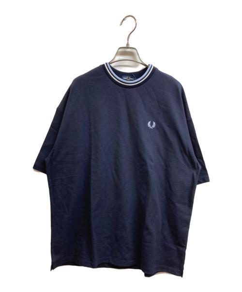 FRED PERRY（フレッドペリー）FRED PERRY (フレッドペリー) BEAMS (ビームス) 別注オーバーサイズピケTシャツ ネイビー サイズ:M 未使用品の古着・服飾アイテム