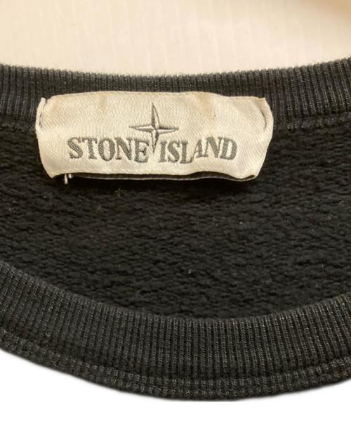 STONE ISLAND（ストーンアイランド）STONE ISLAND (ストーンアイランド) Compass Patch Garment Dyed Sweat ブラック サイズ:Mの古着・服飾アイテム
