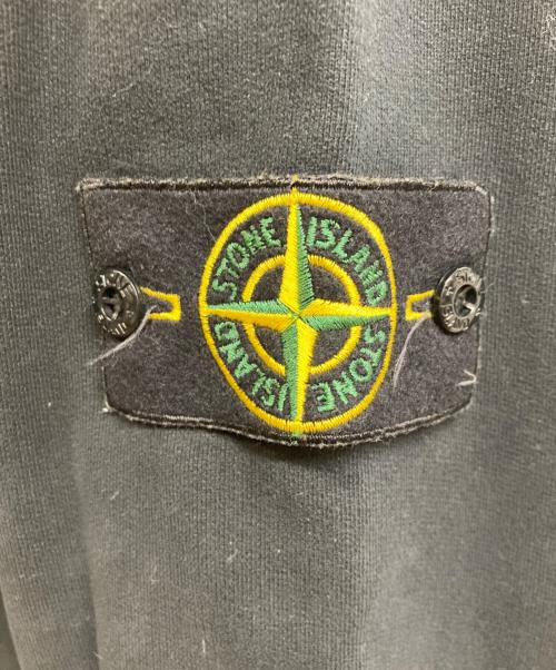 STONE ISLAND（ストーンアイランド）STONE ISLAND (ストーンアイランド) Compass Patch Garment Dyed Sweat ブラック サイズ:Mの古着・服飾アイテム
