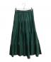 BEARDSLEY（ビアズリー）の古着「プリーツティアードスカート」｜グリーン