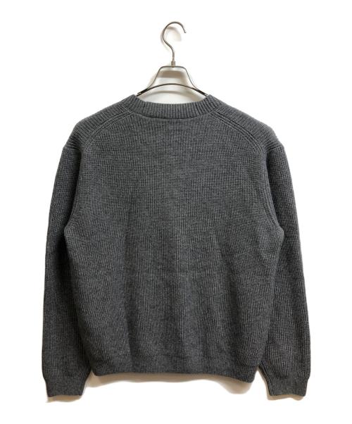 maison kitsune（メゾンキツネ）MAISON KITSUNE (メゾンキツネ) BOLD FOX HEAD PATCH REGULAR CARDIGAN グレー サイズ:Mの古着・服飾アイテム