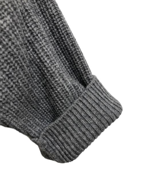 maison kitsune（メゾンキツネ）MAISON KITSUNE (メゾンキツネ) BOLD FOX HEAD PATCH REGULAR CARDIGAN グレー サイズ:Mの古着・服飾アイテム