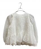 UNMINOUアンミヌ）の古着「オーガンジーフラワーレースブラウス」｜ホワイト