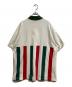 GUCCI (グッチ) Web Striped Oversize Polo Shirt ホワイト×グリーン サイズ:XL：15000円