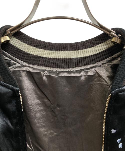 satori（サトリ）satori (サトリ) リバーシブル般若スカジャン ブラック×グレー サイズ:XLの古着・服飾アイテム