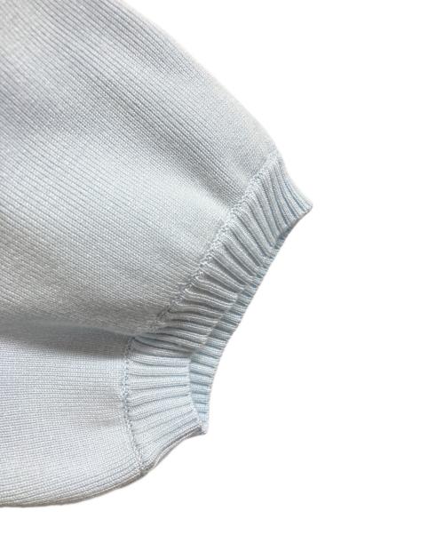 darich（ダーリッチ）Darich (ダーリッチ) バックオープンアップリケニットトップス ブルー サイズ:Free 未使用品の古着・服飾アイテム