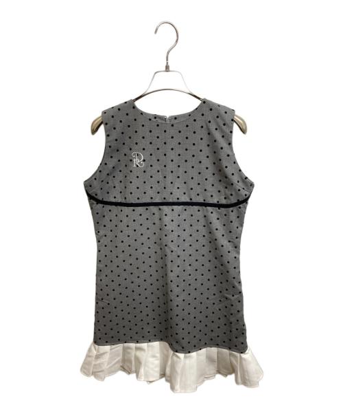 darich（ダーリッチ）Darich (ダーリッチ) フロッキードットノースリミニワンピース グレー サイズ:Freeの古着・服飾アイテム