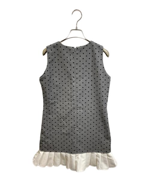 darich（ダーリッチ）Darich (ダーリッチ) フロッキードットノースリミニワンピース グレー サイズ:Freeの古着・服飾アイテム