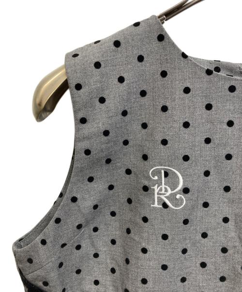 darich（ダーリッチ）Darich (ダーリッチ) フロッキードットノースリミニワンピース グレー サイズ:Freeの古着・服飾アイテム