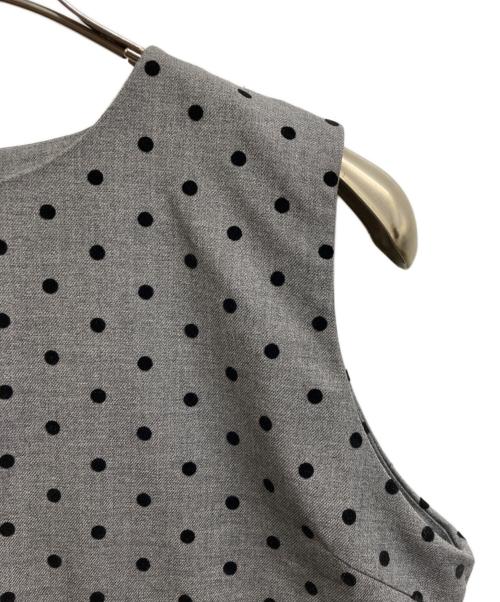 darich（ダーリッチ）Darich (ダーリッチ) フロッキードットノースリミニワンピース グレー サイズ:Freeの古着・服飾アイテム