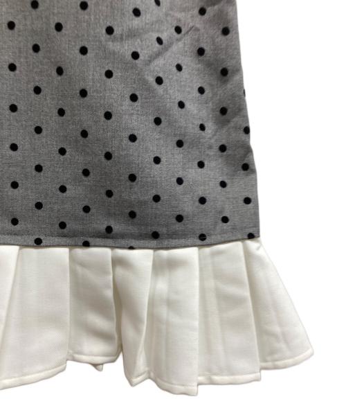 darich（ダーリッチ）Darich (ダーリッチ) フロッキードットノースリミニワンピース グレー サイズ:Freeの古着・服飾アイテム