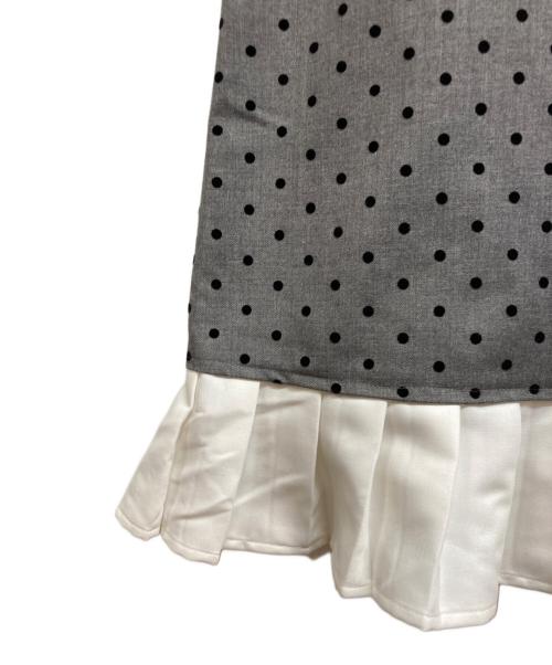 darich（ダーリッチ）Darich (ダーリッチ) フロッキードットノースリミニワンピース グレー サイズ:Freeの古着・服飾アイテム