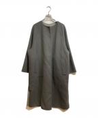 ADOREアドーア）の古着「カシミヤ混ウール 2TONEリバー コート」｜グレー