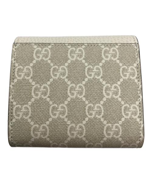 GUCCI（グッチ）GUCCI (グッチ) GGマーモント2つ折り財布 アイボリーの古着・服飾アイテム