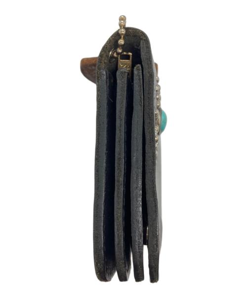 Hollywood Trading Company（ハリウッドトレーディングカンパニー）Hollywood Trading Company (ハリウッドトレーディングカンパニー) スタッズ レザー 長財布 ウォレット ブラックの古着・服飾アイテム